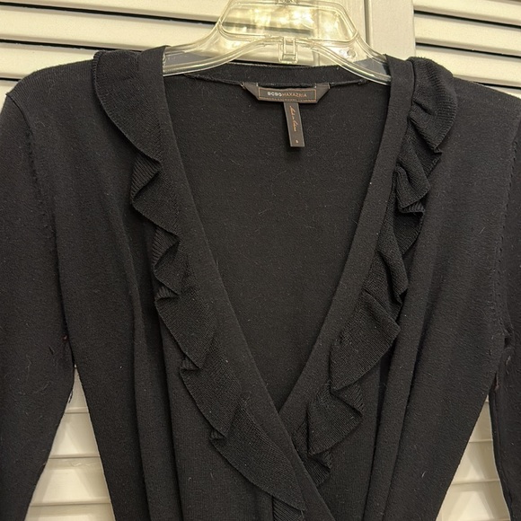 BCBG Maxazria Wrap Sweater in Black - Picture 2 of 4